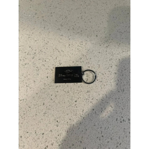 Disney Cruise Line Keychain:  Metal Red Mickey Anchor chevron white & blue sd‎ - Picture 2 of 2